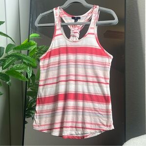 Gap Pink & White Striped Tank Top